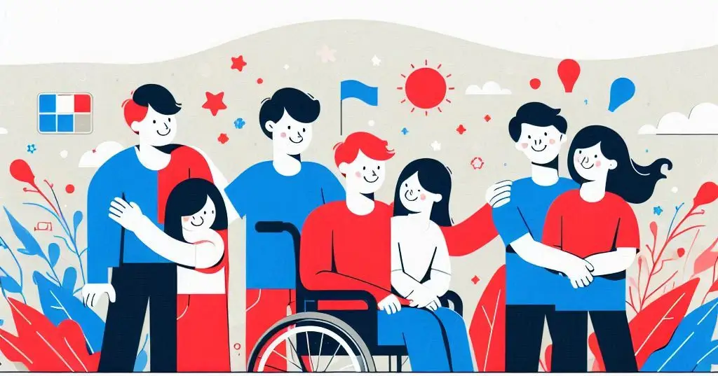 Animated image showing persons with disabilities